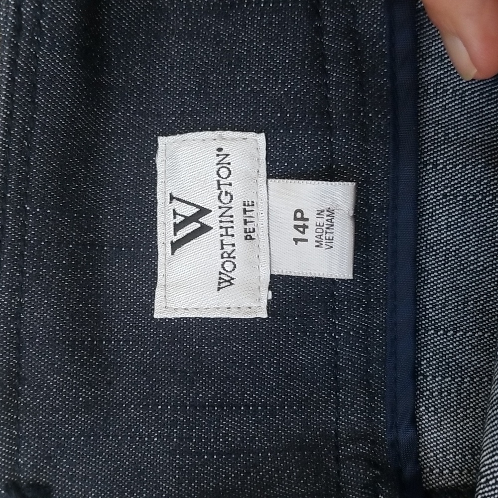 NWT Worthington Size 14P Classic Denim Skirt - Picture 5 of 7